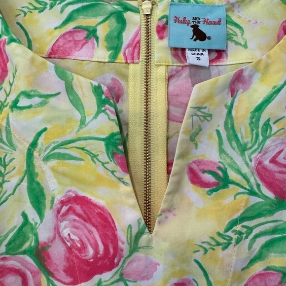 Haley and the Hound Floral Scalloped Ruffle Cap Sleeveless Dress / small - Picture 4 of 15